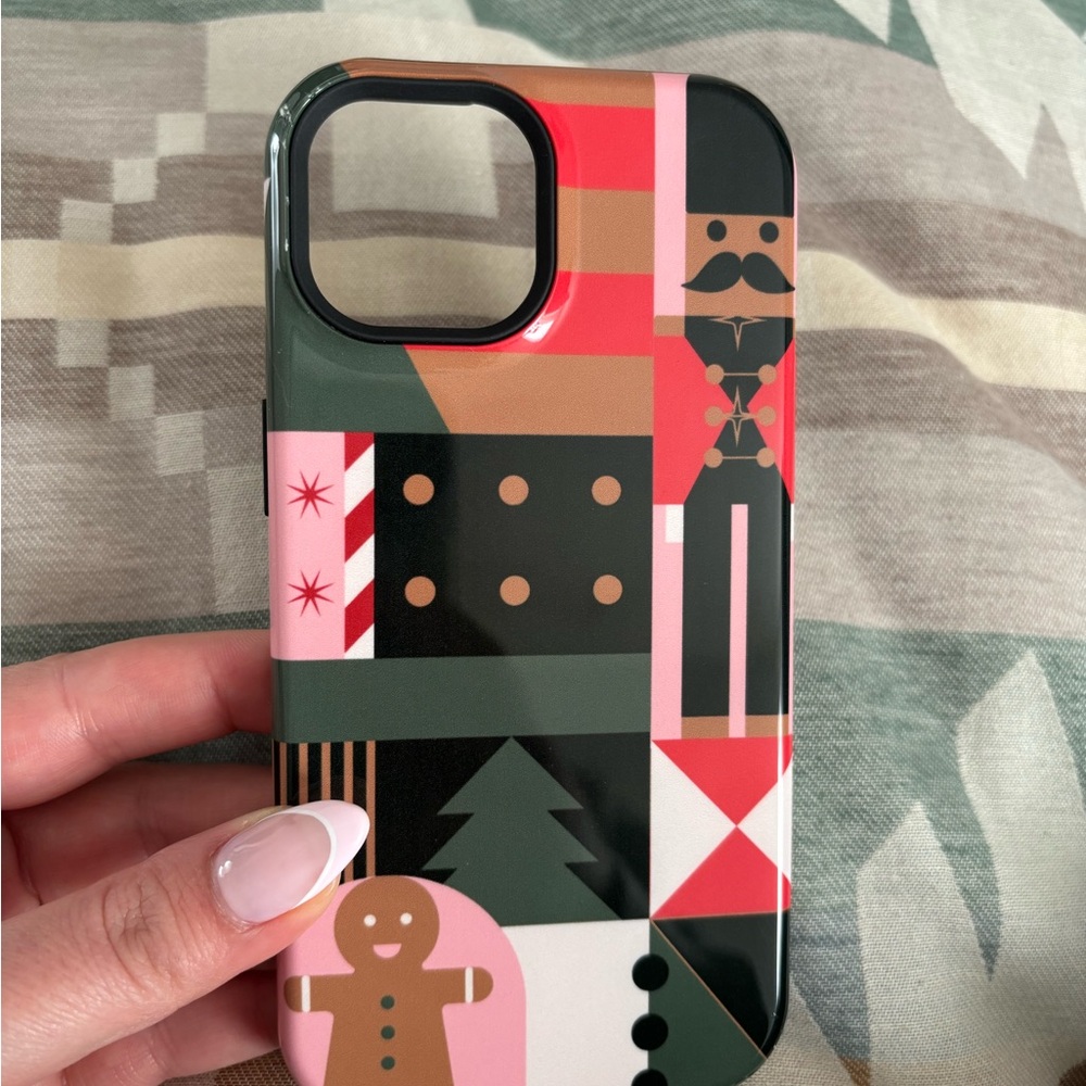 Geometric Black and Pink iPhone Case Sleek Design